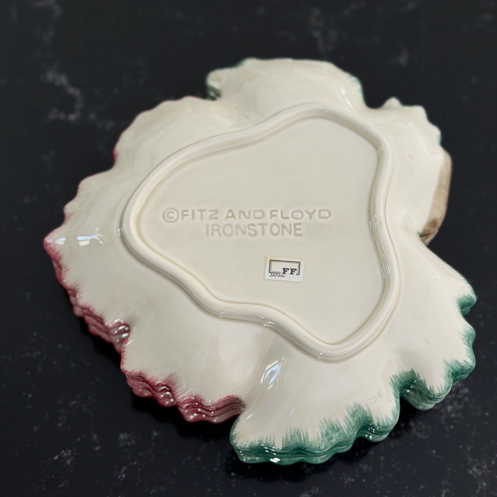Fritz & Floyd Ironstone Leaf Plates (4) - Picture 3 of 3